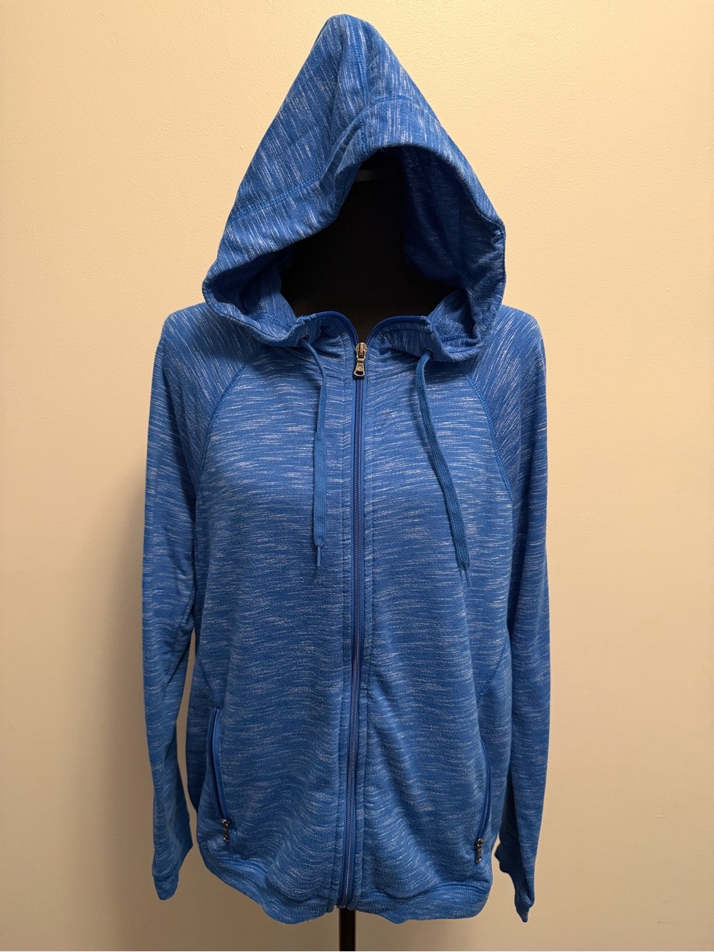 tek gear Blue Heather Zip-Up Hooded Jacket